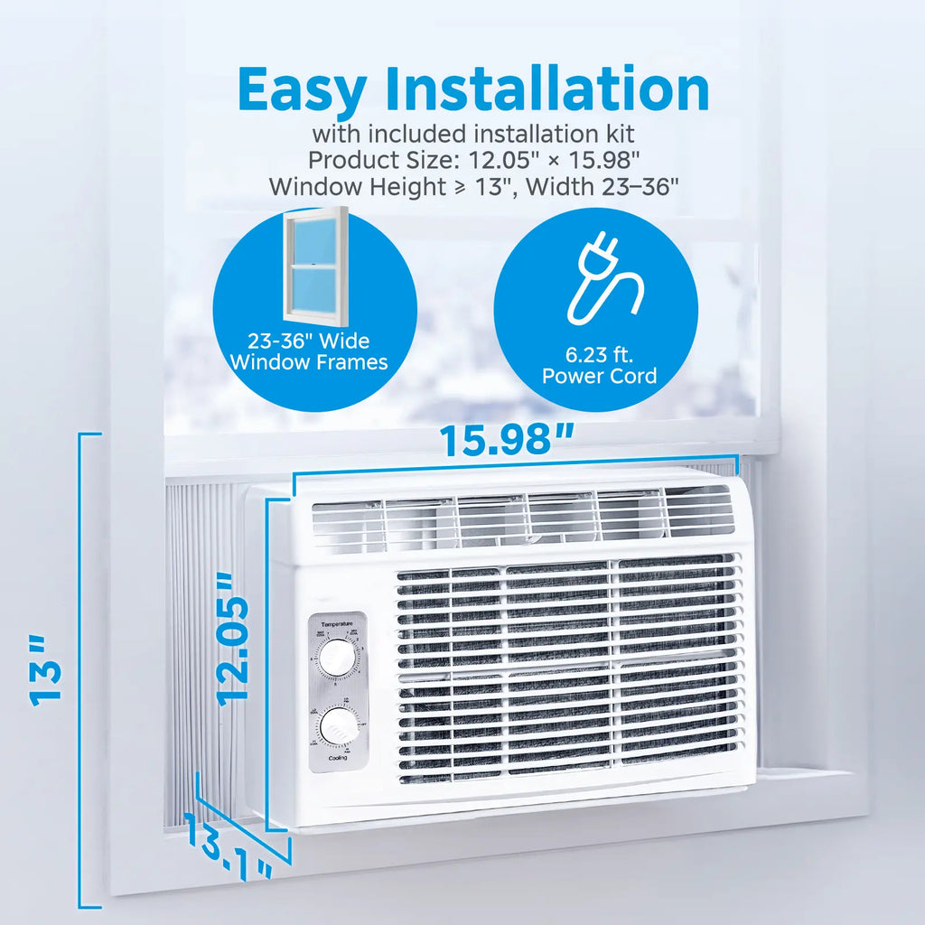 5,000 BTU EasyCool Mechanical Small Window Air Conditioner